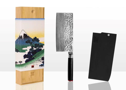 kotai pakka damascus hakmes 19 cm pakkahout met mesbeschermer en doos