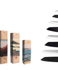 kotai bunka complete set met officemes, groentemes, santoku en koksmes kiritsuke