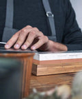 mes slijpen met kotai slijpsteen fijne korrel