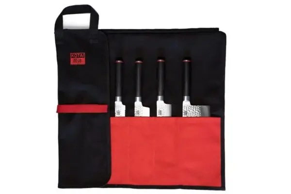 kotai messenmap zwart met rode binnenkant