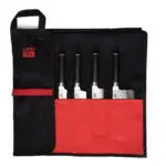 kotai messenmap zwart met rode binnenkant